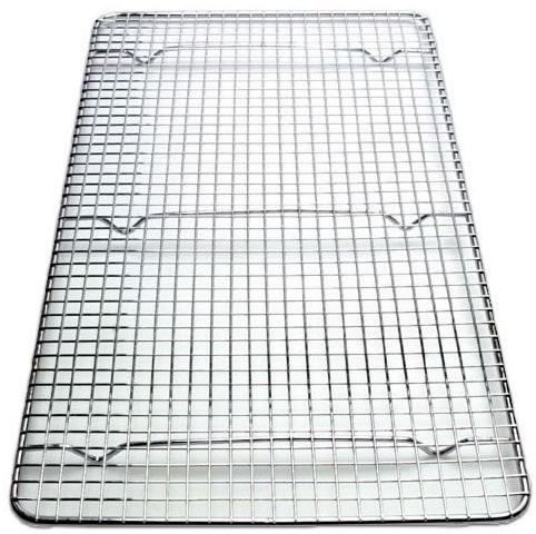 Great Credentials Cooling Rack Cross-wire Grid, Chrome Plated Steel, Commercial Quality, 10 x 18 inch. fits inside most standard full size pans set of 2