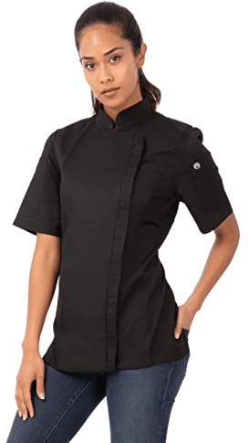 Chef Works Women's Springfield Chef Coat, Black, Small