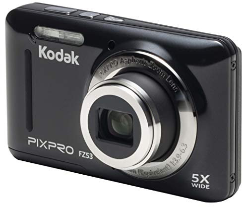 KODAK FZ53 Digital Camera - Black (16 MP, 5xZoom, 28 mm Wide, Li Ion Battery ) 2.7-Inch LCD Screen