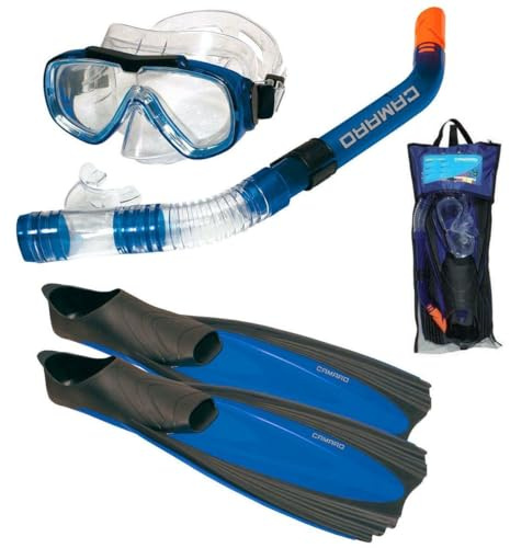 CAMARO Professional Complete Flossenset Schnorchelset Tauchset Maske Schnorchel Flossen