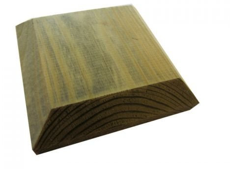 100mm Square Green Treated Wood Decking Fence Post Cap for 3 (75mm) posts