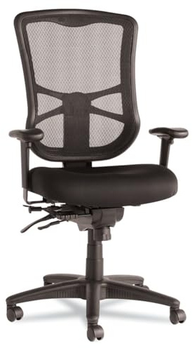 Alera Elusion Series Mesh High-Back Multifunction Chair, Black