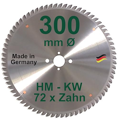HM Sägeblatt 300 x 30 mm Zähne 72 KW Kreissägeblatt Hartmetall 300mm Ersatzsägeblatt für DeWalt/Elektra/Elu/Haffner/Holz-Her/Metabo/Scheppach/Schleicher/Striebig/Ulmia