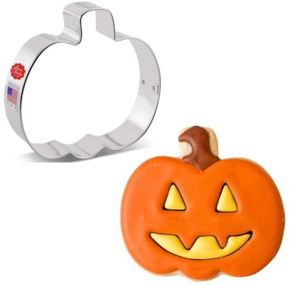 Keksausstecher Kürbis - 10 cm - Kürbis für Erntedank, Herbst und Halloween Ausstechformen von Ann Clark USA