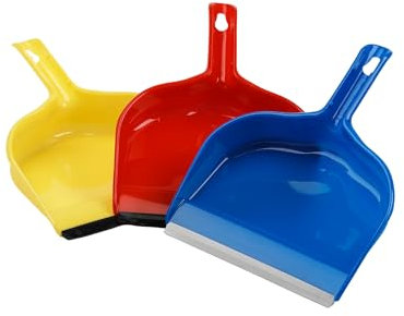 Ecoplast | Paletta Scopa con Manico, Paletta Immondizia per Pulizia Casa, Disponibili nei Colori Assortiti Giallo/Rosso/Blu, Made in Italy