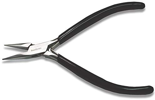 The Beadsmith Chain Nose Pliers with Extra Fine Tips | 4.5 (114mm), PVC Grip Handle with Double Leaf Springs, Jewelry Making Tool for Creating Bracelets, Earrings and Necklaces