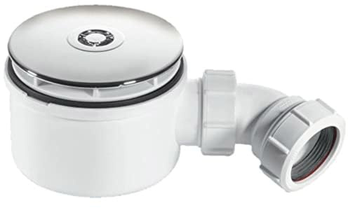 McAlpine ST90CP10-70 90mm Shallow Shower Trap 70mm High - 50mm Water Seal, 1½ BSP Outlet