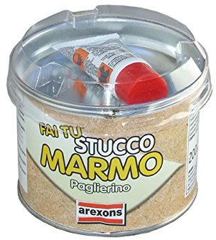 Arexons 42111 Barattolo Stucco Marmo, Paglierino, 200 gr