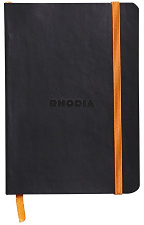Rhodia 117302C Notizheft A6, 72 Blatt, liniert, elfenbein 90g, schwarz