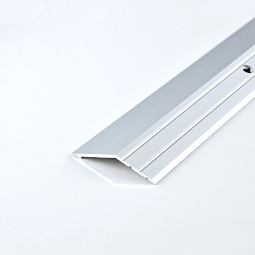[DQ-PP] 1 x ALU PROFIL Abschlussprofil 16mm gebohrt inkl. Schrauben Farbe: silber, Länge: 100cm Teppichschiene Schweller Laminat Parkett Übergangsprofil NEU