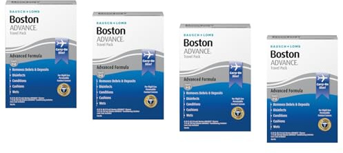 Boston Advance Contact Lens & Conditioning Solution, Travel Kit for Rigid Gas Permeable (RGP) Lens, Conditions & Wets for Comfort, 0.33 Fl Oz + 1 Fl Oz (Pack of 4)