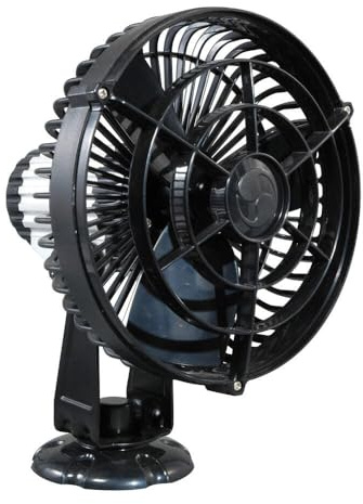 SEEKR by Caframo Kona™ Marine Ventilator mit wasserdichtem Motor. Schutzklasse IP55 gegen Staub und Spritzwasser. Inklusive 2 m 12V Anzünderstecker. Schwarz. Hergestellt in Kanada.