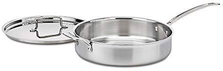 Cuisinart MCP33-30HN MultiClad Pro Stainless 5-1/2-Quart Saute with Helper and Cover