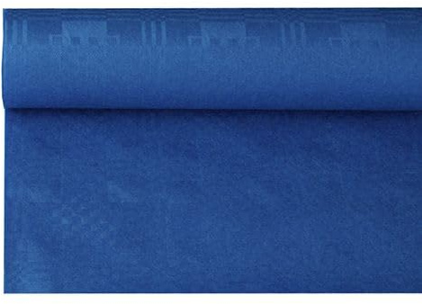 PAPSTAR Papiertischtuch mit Damastprägung 6 m x 1,2 m dunkelblau 86031 Papiertischdecke Papiertischtuch Einwegtischdecke Tischtuchpapier