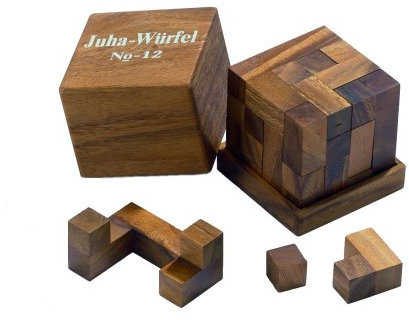 Philos 6244 - Juha-Würfel 12, 7 Puzzle Teile, Knobelspiel