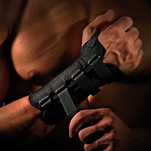 LP SUPPORT 535 atmungsaktive Handgelenkbandage - Handgelenkstütze - Handschiene, Farbe:schwarz, Größe/Seite:L/Rechts