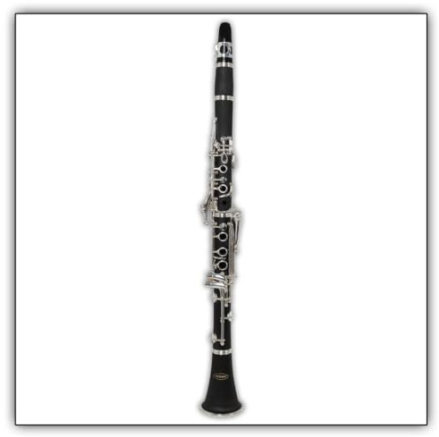 Tuyama® TKB-177 Clarinete en Sib - Ebonita - Sistema Boehm - 17 Llaves argentadas – Con boquilla & Estuche acolchado
