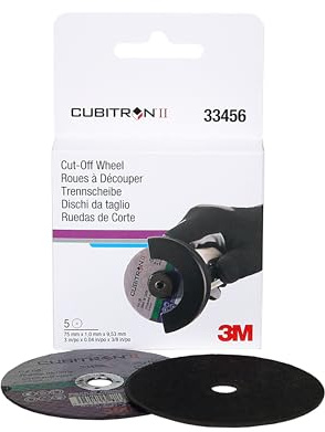 3M Cubitron II Cut-Off Wheel 33456, High Performance, Fast Cutting, Long Lasting, 3 in x .04 in x 3/8 in, Wheels/Carton