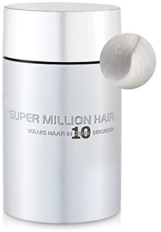 Super Million Hair Haar Fasern und Schütthaar, hochwertiges Streuhaar zur Haarverdichtung, 15 g, White (15)
