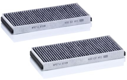 MANN-FILTER CUK 23 004-2 Innenraumfilter/Kabinenluftfilter - Pollenfilter mit Aktivkohle - (2er Set) für Pkw + Transporter