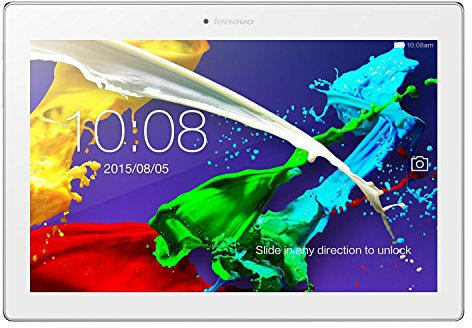 Lenovo TAB 2 A10-70 25,7 cm (10,1 Zoll Full HD IPS) Media Tablet (MediaTek MT8165 Quad-Core Prozessor, 1,7GHz, 2GB RAM, 16GB eMMC, 5MP + 8MP Kamera, Dolby Atmos Sound, Android 5.0.1) perlweiß