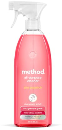 Method All-Purpose Cleaner, Pink Grapefruit, Perfect for Most Counters, Tiles, Stone, and More, 28 oz spray bottle