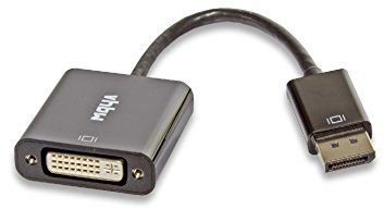 vhbw Adaptateur Displayport (m) sur DVI (f) Noir pour la retransmission de vidéos HD