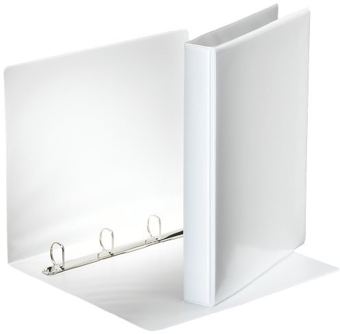Esselte 49702 Ringbuch Präsentation, mit Taschen, A4, PP, 4 Ringe, 25 mm, weiss