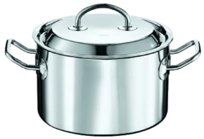 RÖSLE MULTIPLY Kochtopf, Hochwertiger Universaltopf aus Edelstahl Mehrschichtmaterial, 24 cm, poliert, Innenskalierung, Induktionsgeeignet, Spülmaschinengeeignet