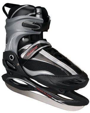 Nijdam Hardboot Herren Eishockey Schlittschuhe, Farbe Noir - Noir, Größe 39