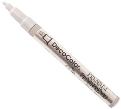 Uchida Of America DecoColor Premimum 2mm Calligraphy Pen Art Supplies, Silver