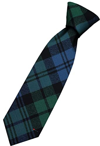 I LUV LTD Herren Wolle Krawatte Gewebt und Hergestellt in Schottland in Black Watch Ancient Tartan
