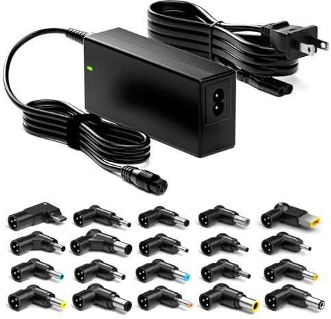 Belker 90W Universal Laptop Charger AC Adapter Power Cord with USB C Replacement for Dell HP Acer Asus Lenovo IBM Toshiba Samsung Google MacBook Pro Fujitsu Notebook Ultrabook Chromebook with 20 Tips