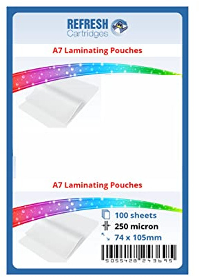 Laminierfolien A7 (75x105mm) 250 Mikron Pack 100 Blätter