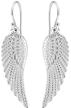 Tuscany Silver Örhängen sterlingsilver ängel vingar, Emalj, Glas
