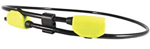 Hiplok POP Bike Cable Lock - Lime. 10mm Braided Steel. 130cm Locking Length. Bicycle Cable Lock with Push & Click Mechanism