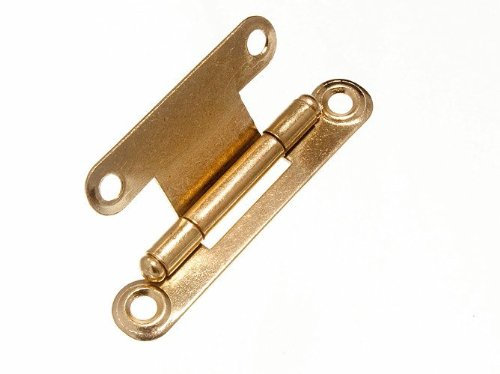 Wohnung Topfscharnier Eb Messing vernickelt Stahl 63mm X 29mm mit Schrauben 1 Paar