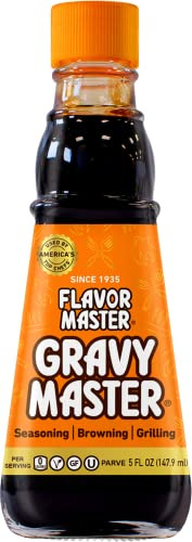 Gravy Master: Grilling, Seasoning and Browning Sauce - Ready to Use - 1 Bottle (5 fl oz) - Vegetarian, No Gluten, Kosher, Pareve - Grill, Glaze, Braise, Steak Crust - Made in the USA Since 1935