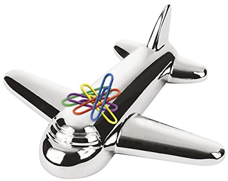 Ten Varotto & Co. Fermacarte da Tavolo Aereo Magnetico cod.EL7813 cm 7,5x8,8x2,8h