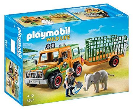 Playmobil 6937 Véhicule avec éléphanteau et soigneurs