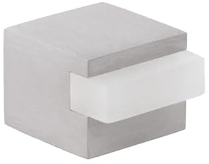 EVI Herrajes | Quadratischer Türstopper, Klebemontage | 25 x 25 mm | Edelstahl AISI 304, Weißer Gummi | Hervorragende Haftung | I-197/25BHAM | Edelstahl AISI 304, Weißer Gummi | Hervorragende Haftung | I-197/25BHAM