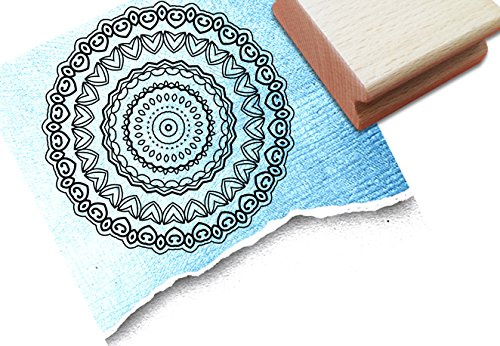 Stempel - Zentanglestempel - Doodlestempel MANDALA II mit Muster - stempel Dein Zentangle immer wieder neu und anders als Vorlage zum Ausmalen - für Karten - Kunst und mehr