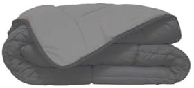 Couette bicolore Polyester Acier/Argent 140 x 200 cm - POYET MOTTE - Gamme CALGARY