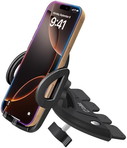 cellet CD-Schlitz-Halterung für das Auto, kompatibel mit Apple iPhone 12 11/Pro 11 Pro Max Xs Max Xr X 8 7 6 5 SE iPod Samsung Note 10 9 8 Galaxy S20 S10 S9 S8 Moto G7 E6 Z4 Z3 Z2 Z Play Droid LG G8