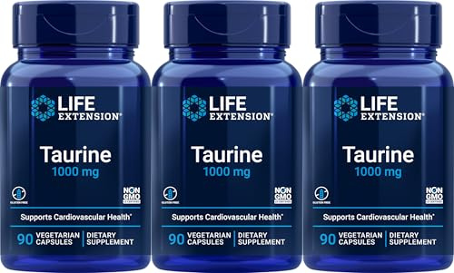 Taurina 1000 mg, 90 cápsulas vegetarianas-Pack-3