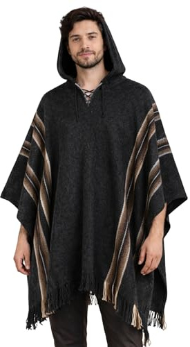 Gamboa Poncho Uomo Cappotto Giacca Leggero Poncho Coperta Inverno