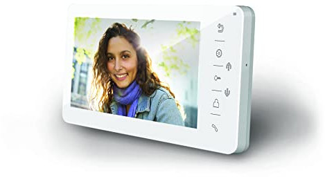 SCS Sentinel - PMP0006 - Moniteur 7 4 Fils - Écran Intérieur de Visiophone - Pour Équiper Plusieurs Appartements d'un Interphone Vidéo Commun - Ouverture Gâche - Moniteur Collectif