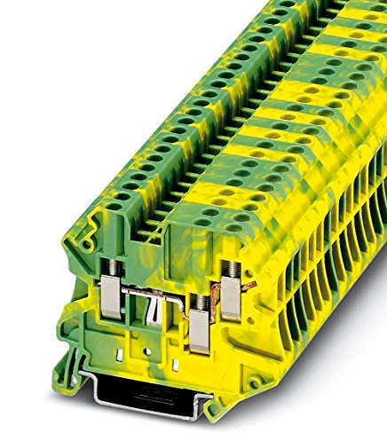 Phoenix Safe Schutzleiter-Reihenklemme UT 2,5-TWIN-PE, 50 Stück, 3044539, Grün/Gelb, AWG 26 - 12