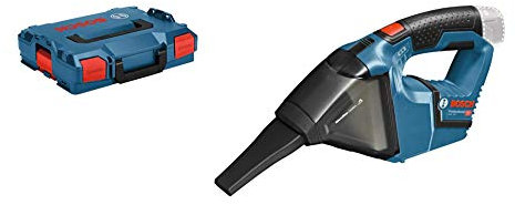 Bosch Professional 12V System Akku Handstaubsauger GAS 12V (inkl. 1x Flachfaltenfilter, Fugendüse, L-BOXX, ohne Akku/ Ladegerät)