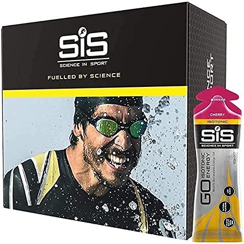 Science In Sport GO Lot de 15 gels énergétiques isotoniques, gels de course avec 22 g de glucides, faible sucre, saveur cerise, 60 ml par portion